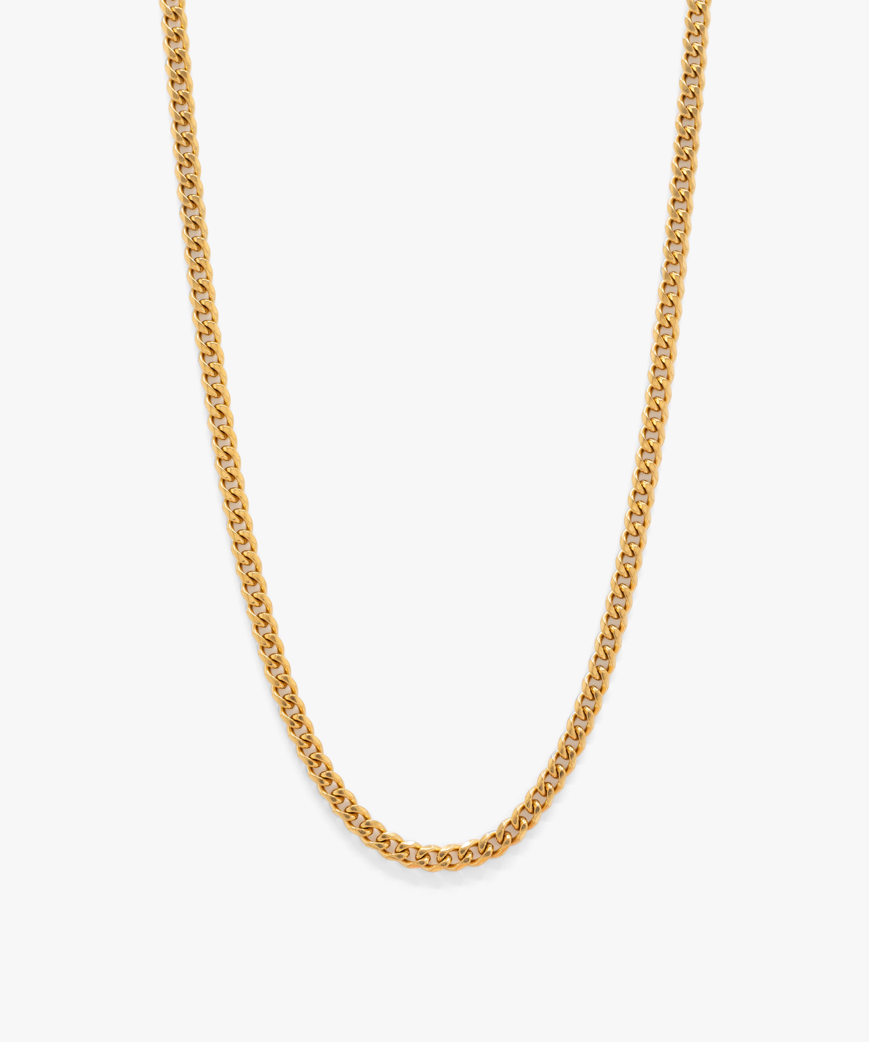 18k gold plated cuban chain necklace, 6 mm width, from NOVUS Amsterdam