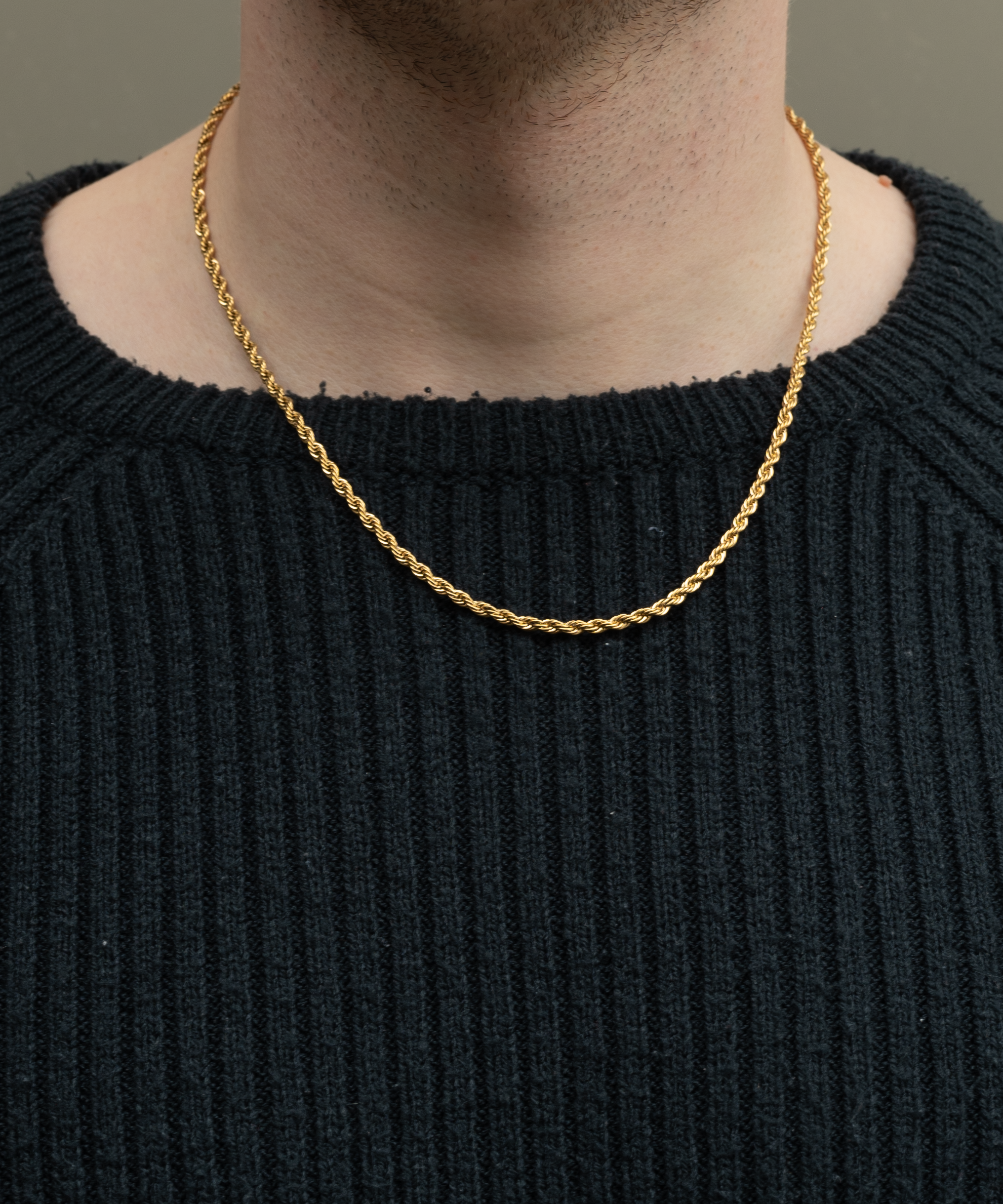 Rope Chain Ketting | 18K Goud | 3 MM