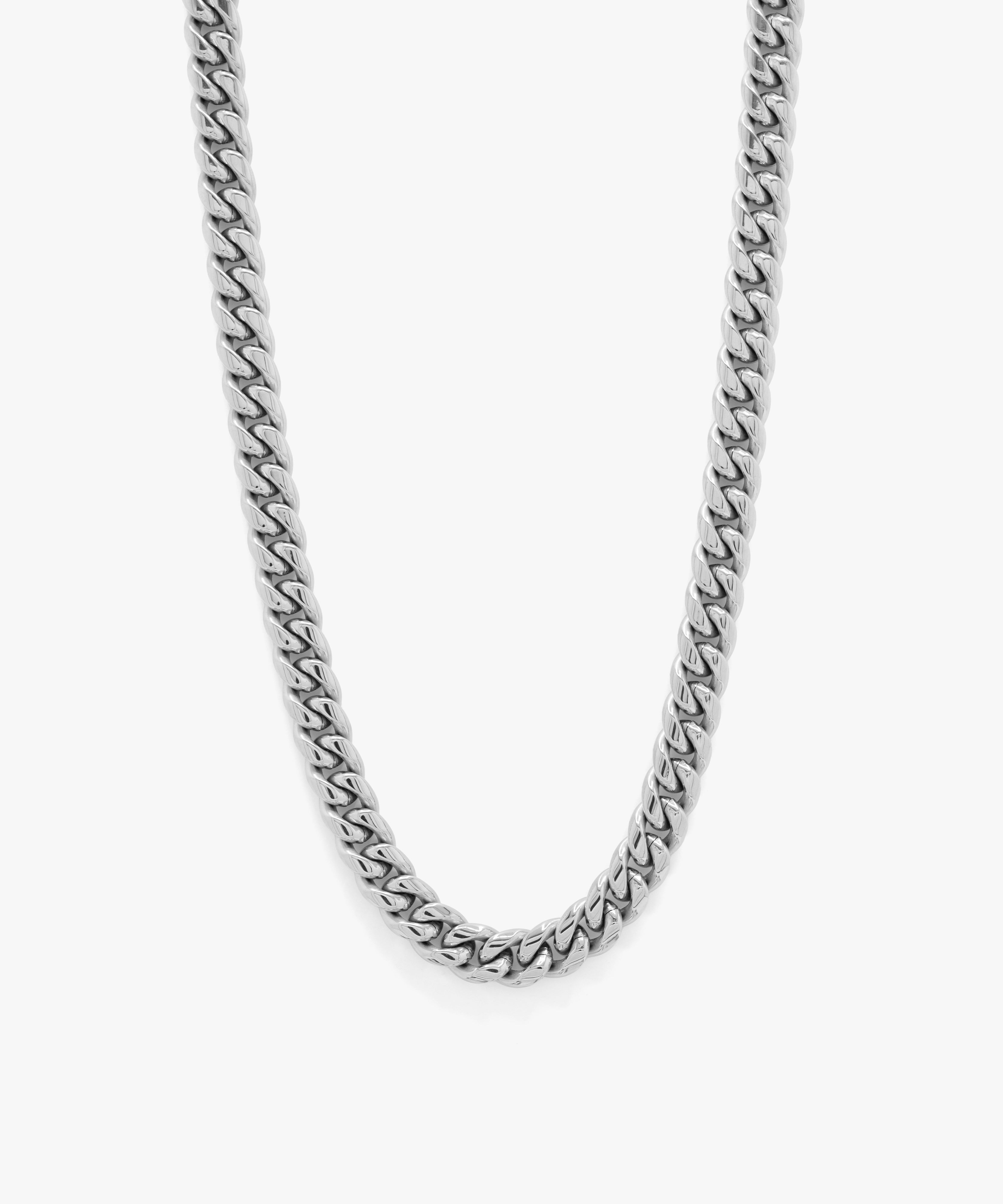 Silver cuban chain necklace, 10 mm width, from NOVUS Amsterdam