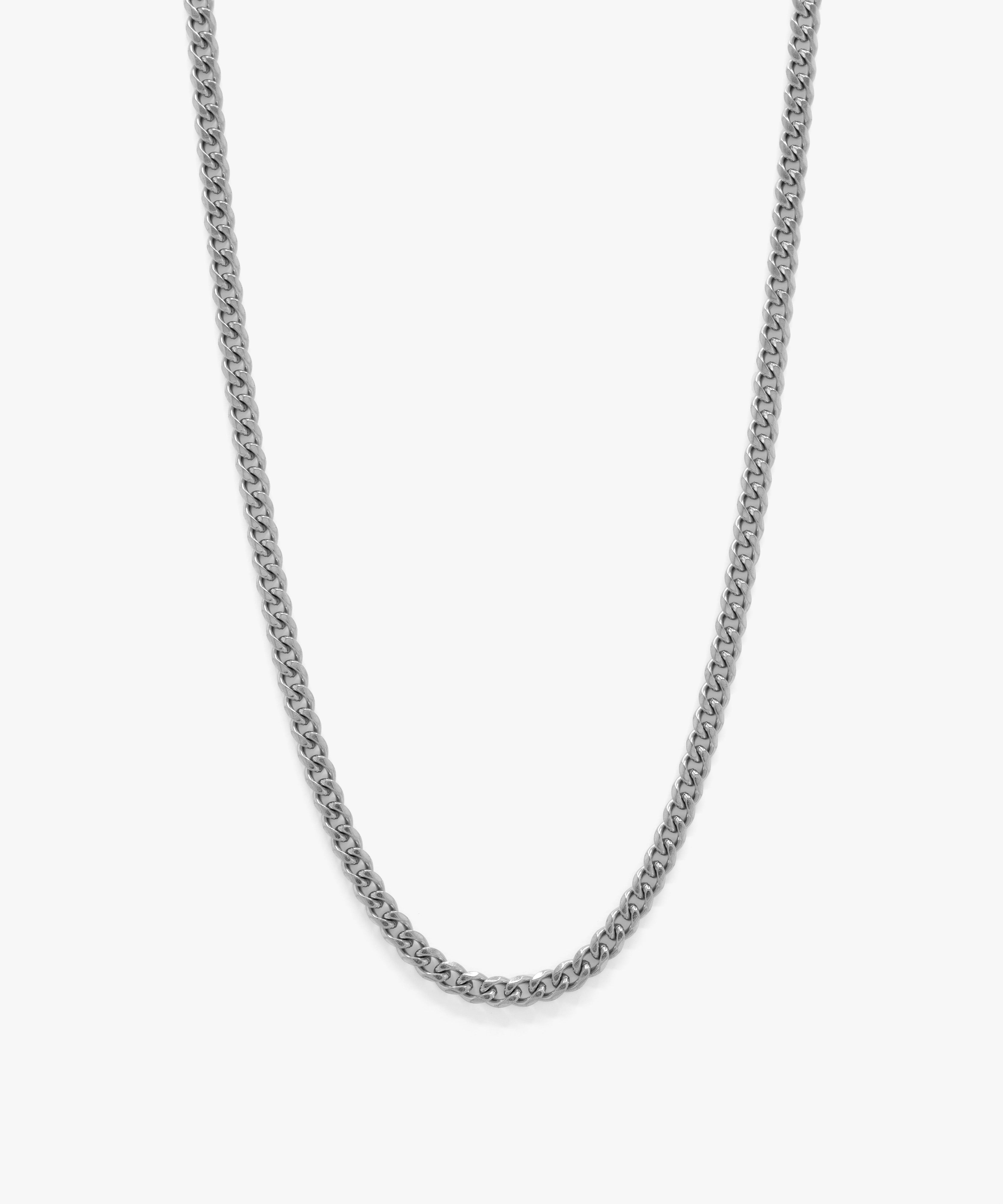 Silver cuban chain necklace, 6 mm width, from NOVUS Amsterdam