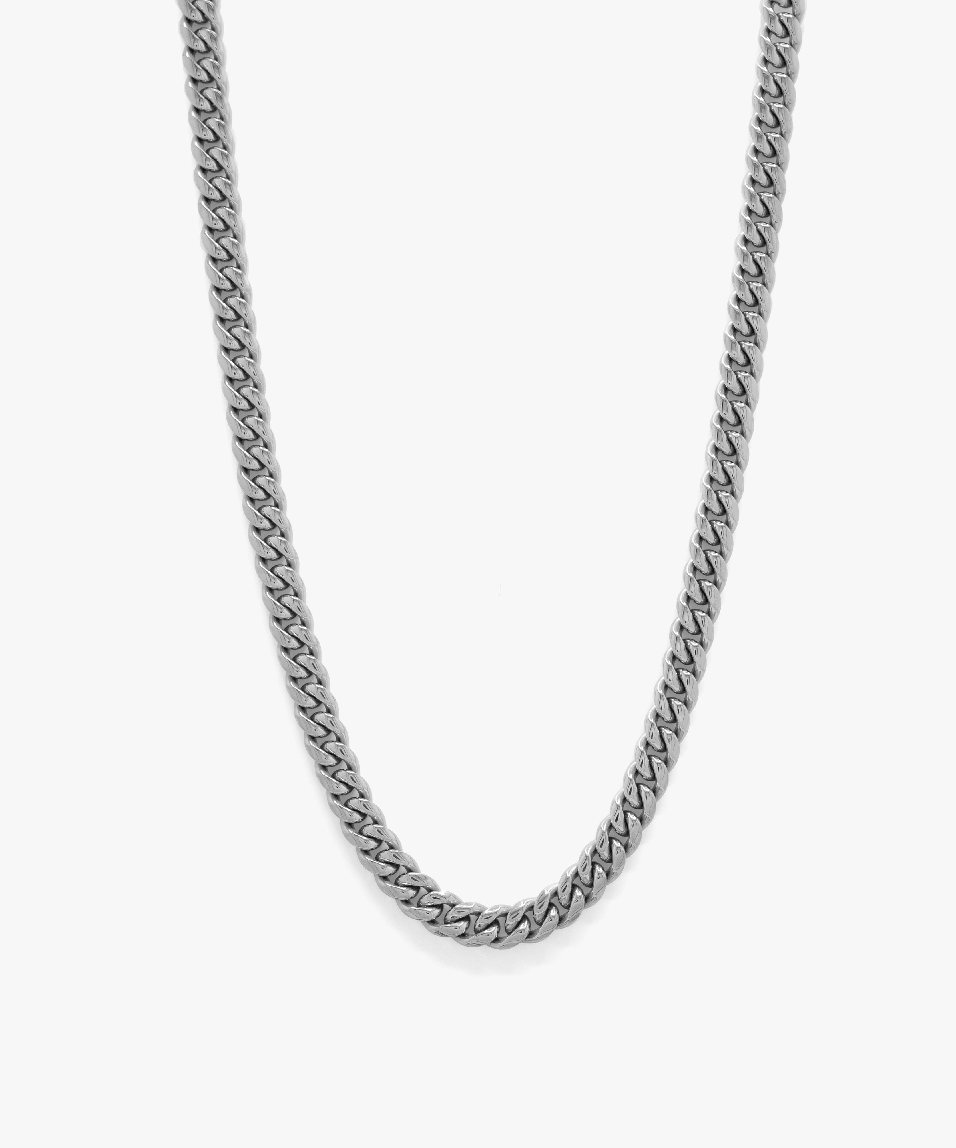 Silver cuban chain necklace, 8 mm width, from NOVUS Amsterdam